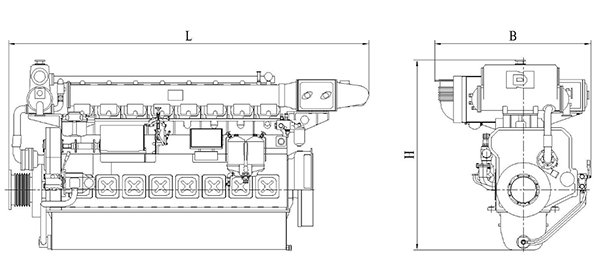 CSI Ningdong DF170 Series Marine Dual Fuel Engine (220kW - 600kW) 1