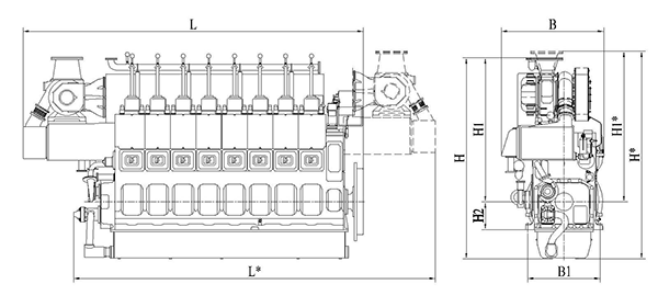 CSI Ningdong DF210 Series Marine Diesel Engine (396kW - 1200kW) 1