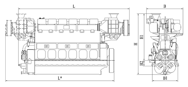 CSI Ningdong DF320 Series Marine Dual Fuel Engine (1323kW - 2648kW) 1