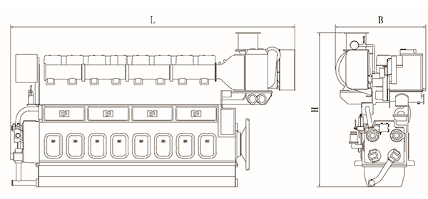 CSI Ningdong DN320 Series Marine Diesel Engine (2648kW - 3310kW) 1